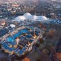  Városliget a fürdővel, szemben a Budapesti Állatkert. 