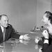 Komarno 1968. február. 
Kádár és Alexander Dubcek Csehszlovákia Kommunista Pártja (CSKP) Központi Bizottsága első titkára (j2) a komárnoi járási pártbizottság épületében tárgyalnak.