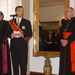 Budapest, 2004. április 6. Orbán Viktor volt miniszterelnök beszél a II. János Pál pápa által adományozott Nagy Szent Gergely Rend Nagykeresztjének civil fokozata átvétele után a Budavári Prímási Palotában. 