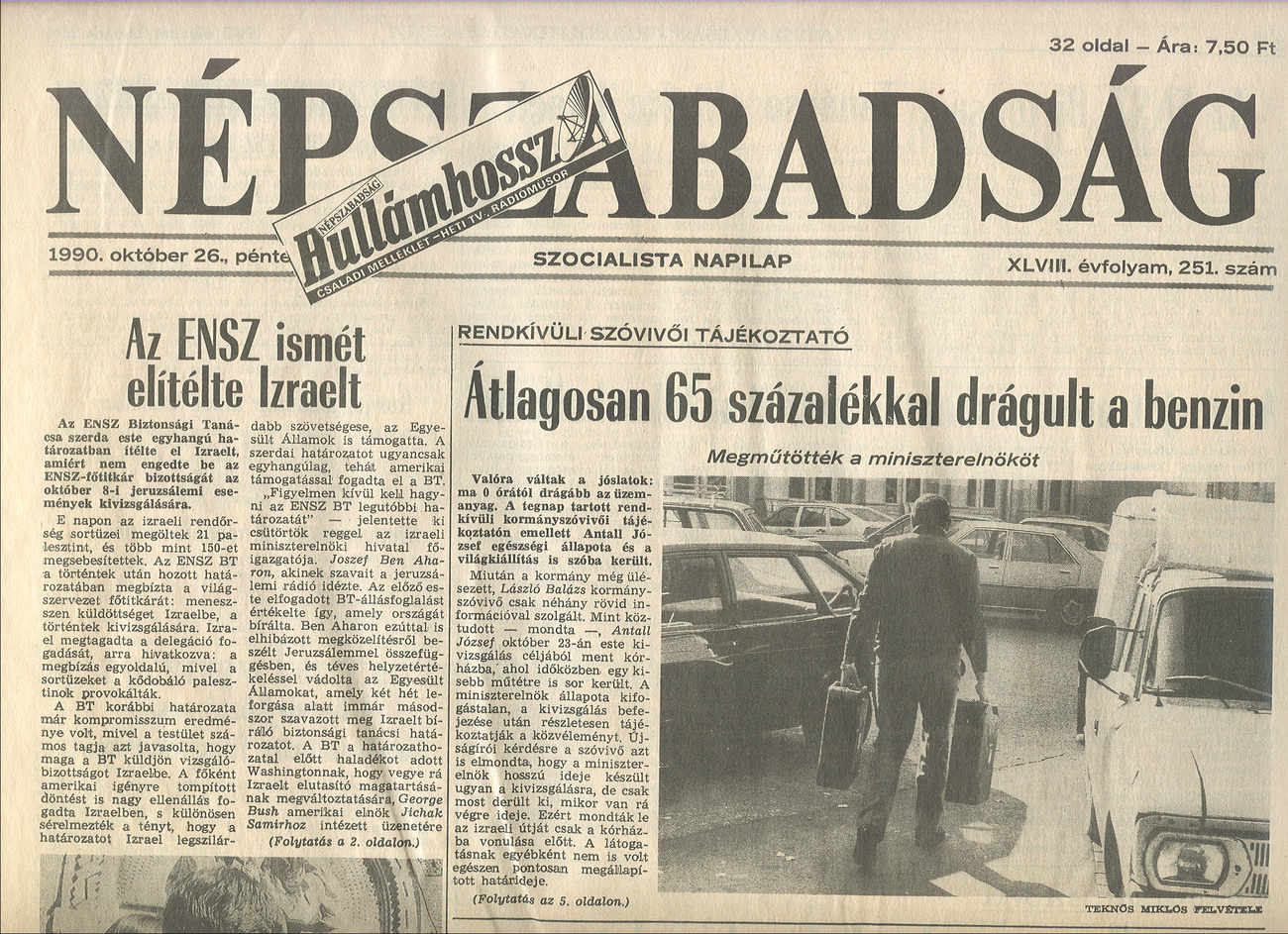 A Magyar Hírlap 29-én 