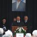 Kósa Lajos, a Fidesz alelnöke, Debrecen polgármestere beszédet mond Arnóth Sándor  temetésén