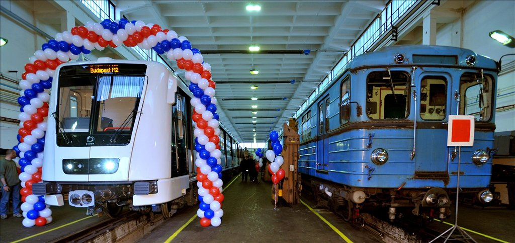 Az Alstom által gyártott új metrókocsi, a Metropolis 2009-es bemutatóján. 