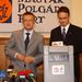 Rogán Antal és Szijjártó Péter sajtótájékoztatót tart. 2002. július 2.