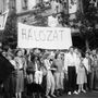 Tüntetés a Dunáért a Bajzsy-Zsilinszky úton 1988. szeptember 12-én.