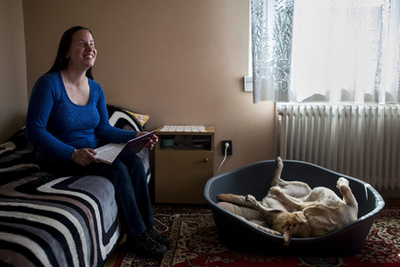 Bors és gazdája őrbottyáni otthonukban.