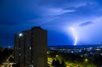 Budapest felett a vihar Gazdagrétről fotózva