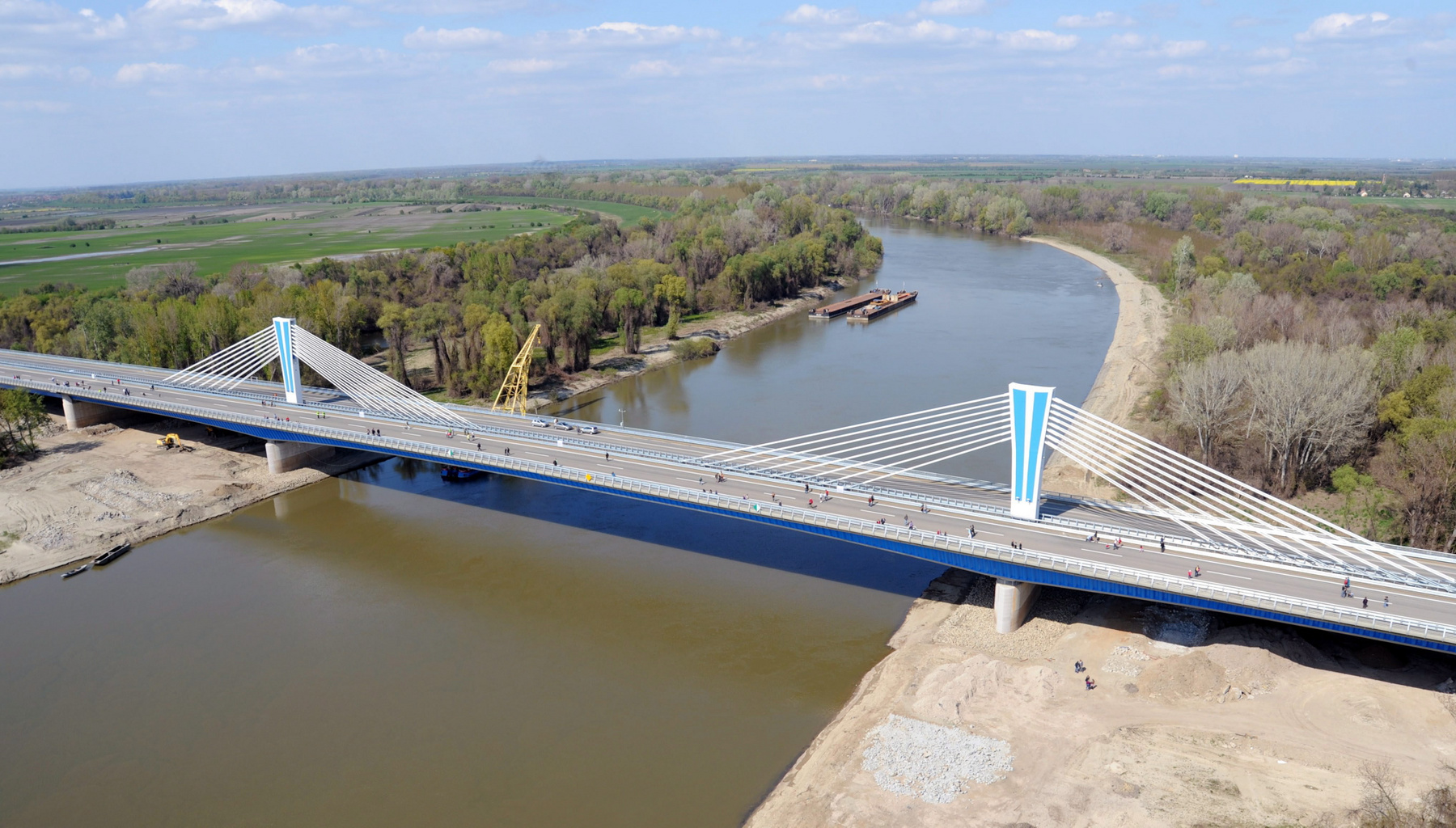 Az új komáromi Duna-híd (Monostori híd). Átadás éve: 2020