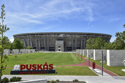 Drónfelvételen a 2023-as Atlétikai Világbajnokságra épülő Nemzeti Atlétikai Stadion Budapesten 2022. augusztus 4-én