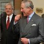 A négynapos magyarországi látogatáson tartózkodó Károly walesi herceg, brit trónörökös (k) látogatást tesz a Közép- és Kelet-Európai Regionális Környezetvédelmi Központ (REC) Központi Irodájában Szentendrén 2010. március 18-án. Balról Sólyom László köztársasági elnök