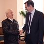 Karácsony Gergely megválasztott és Tarlós István leköszönő főpolgármester a hivatal átadás-átvételén a Városházán 2019. október 17-én