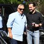 Orbán Viktor Havasi Bertalan társaságában érkezik a Polgári Piknikre a kötcsei Dobozy kúriához 2022. szeptember 10-én