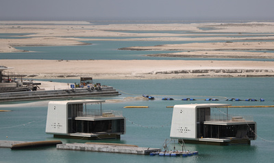  Az épülő Floating Seahorse Villas, Dubajban. Az első ütemmel 2020 év végére készülnek el