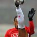 Olaszország: Patrice Evra, a Manchester United játékosa az Inter Milan elleni BL-meccsen