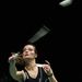Egyesült Királyság: A dán Tine Rasmussen küzd a tollaslabdával az angol nyílt bajnokságon