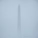 Washington - belevész a hófúvásba a Washington-emlékmű oszlopa 