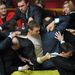 Összeverekedtek kedden az ukrán parlamenti képviselők a kijevi országgyűlésben. 