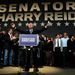 Harry Reid, a demokraták szenátusi vezetője ünnepli győzelmét Nevadában. Reid a Tea Party képviselőjét, Sharron Angle-t győzte le szorosnak jósolt, de végül sima küzdelemben.