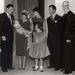 Ronald Reagan, Nancy Reagan, Ursula Taylor, Patti Davis, Robert Taylor és H. Warren Allen Ron Reagan keresztelőjén, Kalifornia. 1958.