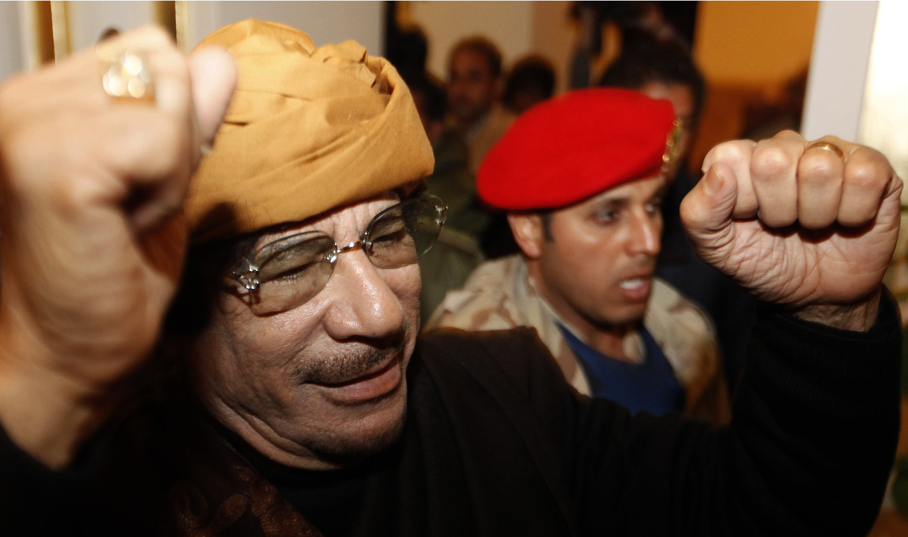 Mindeközben: Kadhafi a Tripoliban lévő Rixos szállodában 