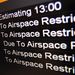 Tájékoztató tábla a járattörlésekről az aberdeen-i reptéren