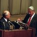 Augusztus 23. Gorbacsov és Jelcin az orosz parlament ülésén.