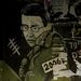 Gilad Salitot ábrázoló graffiti a Gázai-övezetben