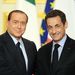 Silvio Berlusconi és Nicolas Sarkozy francia elnök