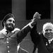 1960. május 1. Fidel Castro és Hruscsov a munka ünnepén, Moszkvában.