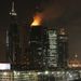 Több órán át lángolt hétfőn Moszkva üzleti negyedében egy épülőfélben lévő toronyház.