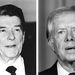 1980: Ronald Reagan és Jimmy Carter 489-49 az elektorok megoszlása