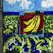 Banánt és banánültetvényt ábrázoló falfestmény Costa Ricán