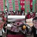 Hongkong polgármesterének és Ázsia leggazdagabb emberének arcképét ábrázoló maszkokkal tüntetnek a dokkmunkások embertelen munkakörülményei ellen Hongkongban. 