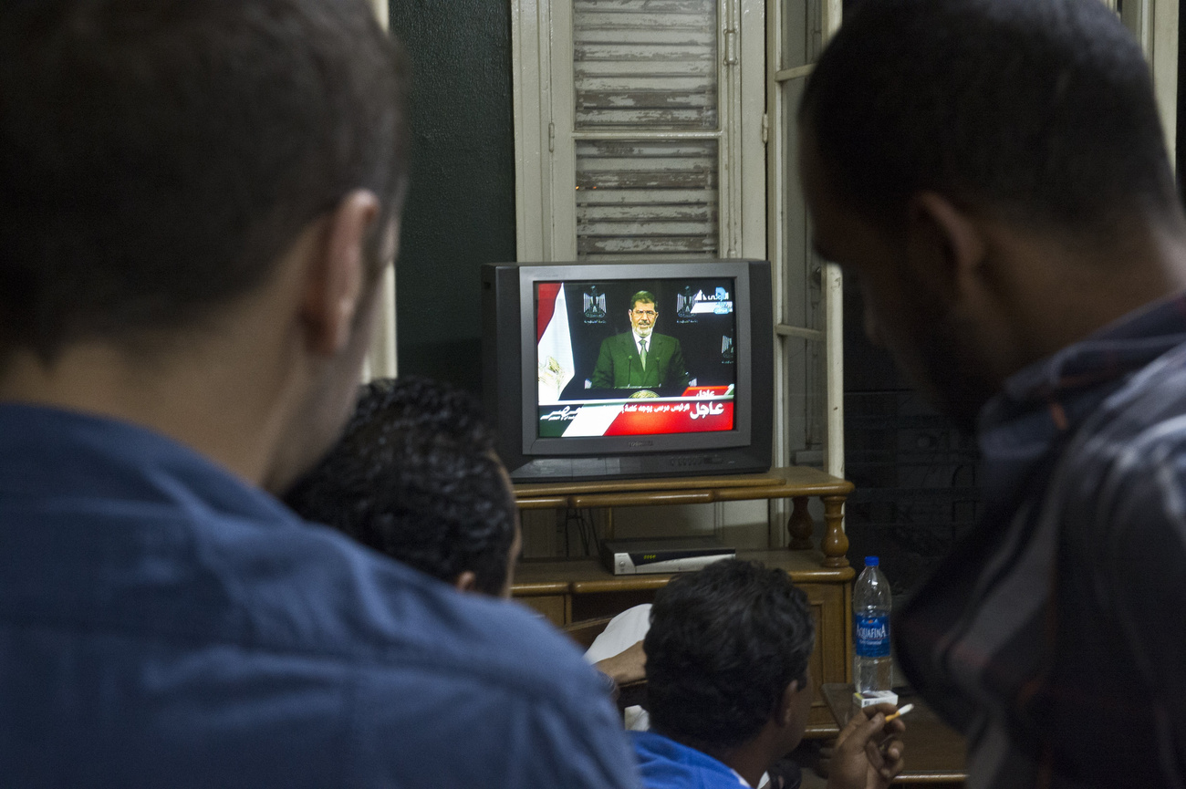 Game Over felirat az egyiptomi kormány székházán.