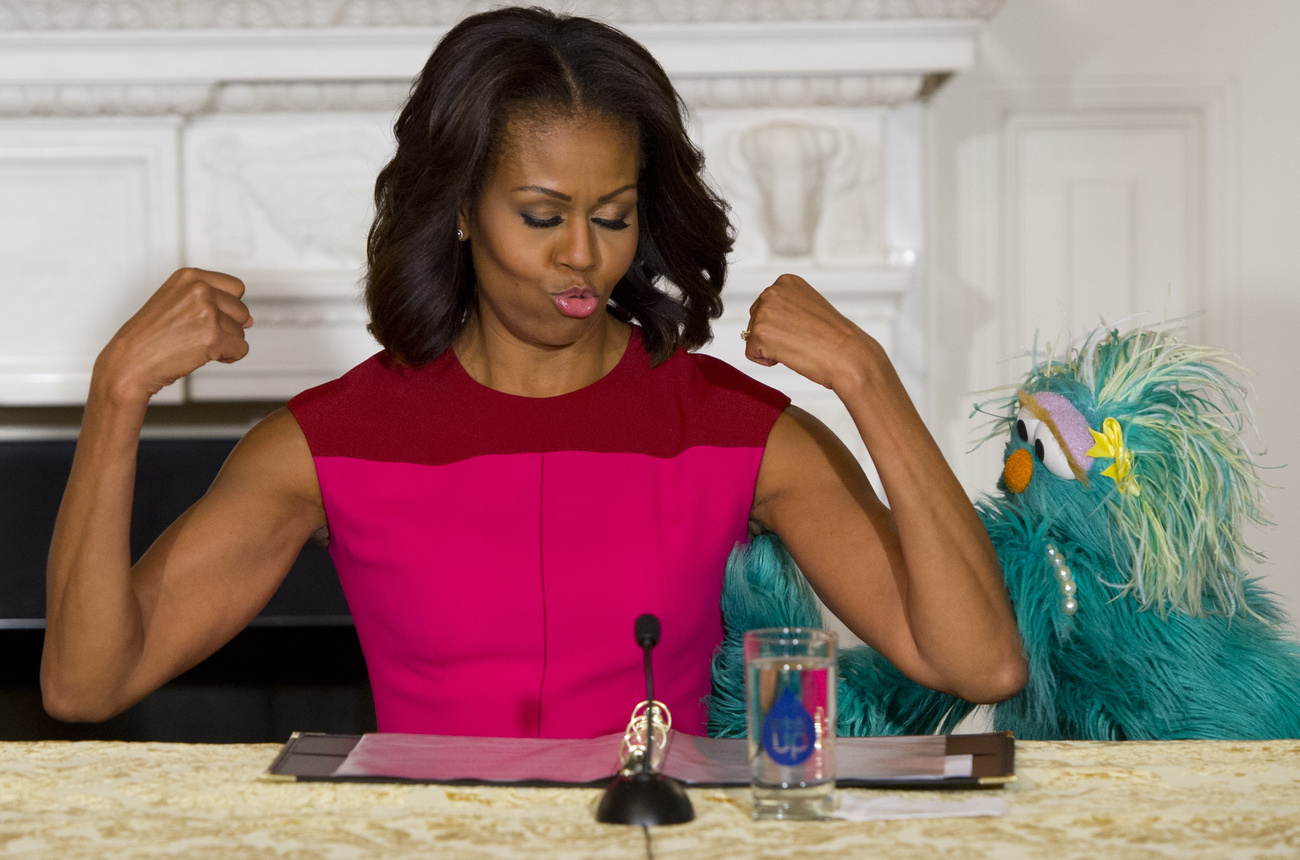 Így nézett ki Michelle Obama legutolsó publikált fotóján,  2013. január 16-án. 