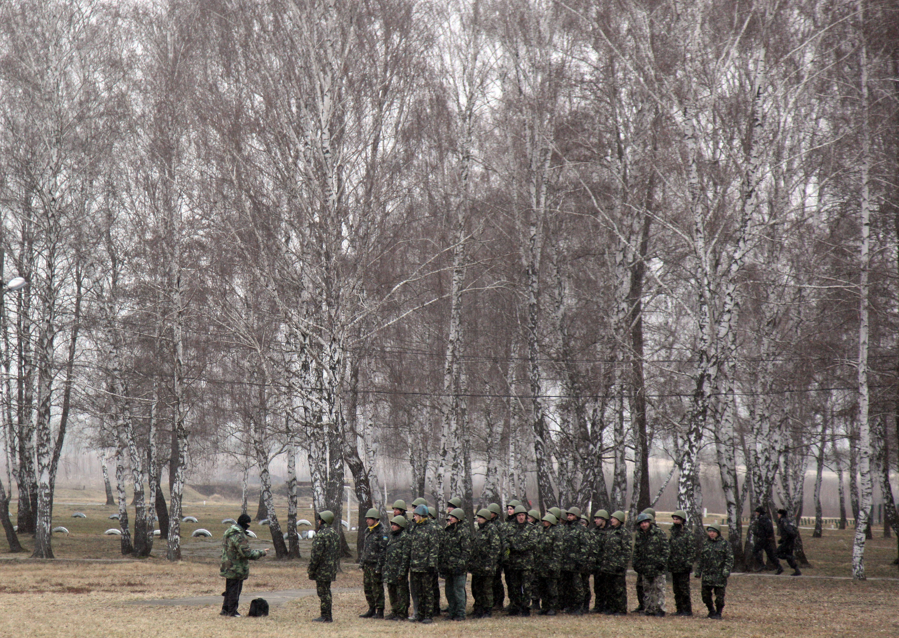 Ukrán ellenőrzőpont Strelkovo mellett.