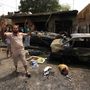 Egy júniusi pokolgépes merénylet helyszíne  Bagdadtól délre