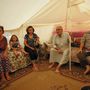 Menekültek Erbil külvárosában a szír ortodox egyház által fenntartott menekülttáborban.