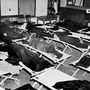 A Daliy News munkatársai a szerkesztőségben aludtak a hóvihar alatt 1947-ben.