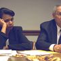 Condoleezza Rice és Colin Powell külügyminiszter a válságtanácskozáson