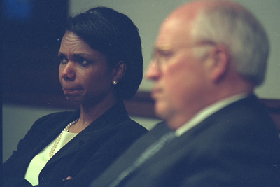 Condoleezza Rice és az alelnök. 