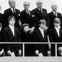 Palme özvegye és gyermekei az egykori miniszterelnökre való megemlékezésen, 1986. március 10-én.