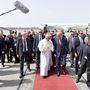 Az egyiptomi vezetők köszöntik a pápát az országban