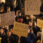 AfD-ellenes tüntetés Berlinben, vasárnap este