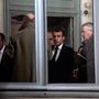 Emmanuel Macron a Belügyminisztériumban december 11-én éjjel