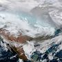 Műholdfelvétel az Egyesült államok keleti partja felett mozgó sarkvidéki eredetű levegőről.