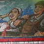 Klasszikus észak-koreai szocialista kép színes lapokból