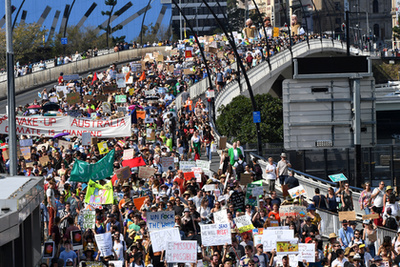 Global Strike 4 Climate résztvevők Sydneyben