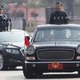 Hszi Csin-ping kínai államfő a Kínai Népköztársaság megalakulásának 70. évfordulója alkalmából rendezett katonai parádén