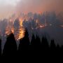 Erdőtűz pusztít a kaliforniai Deer Park település közelében 2020. szeptember 27-én.