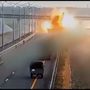 Felrobban egy polgári kamion az M4-es autópályán 2023. június 24-én
